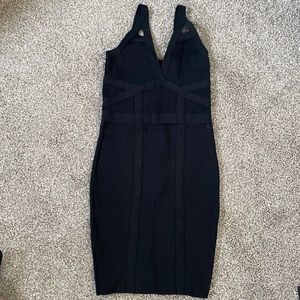 black bandage dress